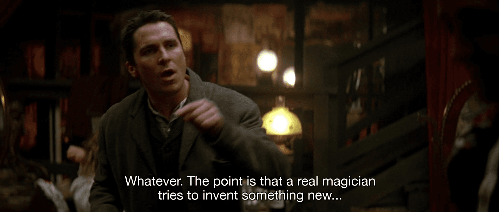 Bale saying that he wants to invent something new