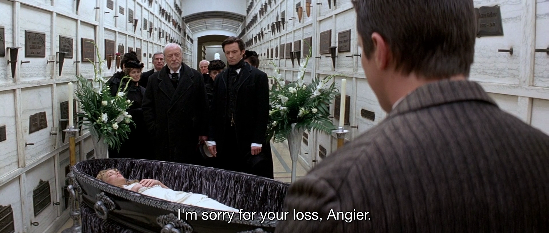 Funeral of Jackman's wife - The Prestige